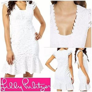 Lilly Pulitzer white lace dress  size 12 New